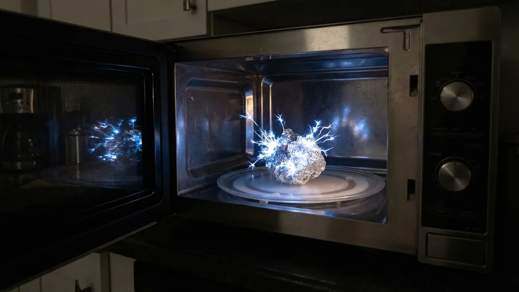 can aluminum foil go in the microwave