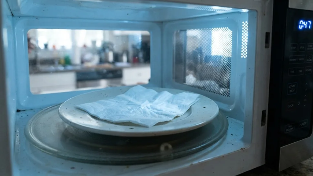 can you put a napkin in the microwave