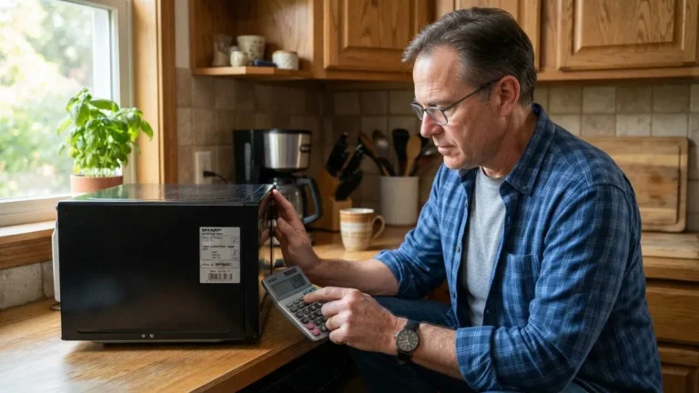 how many amps does a microwave use