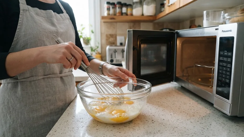 how to make scrambled eggs microwave